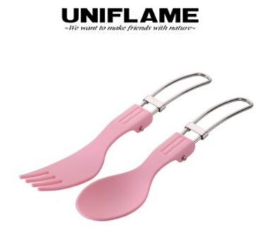 KARA 접이식 스푼&포크 세트 (파스텔핑크)