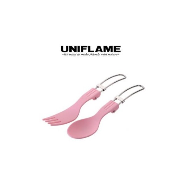 KARA 접이식 스푼&포크 세트 (파스텔핑크)